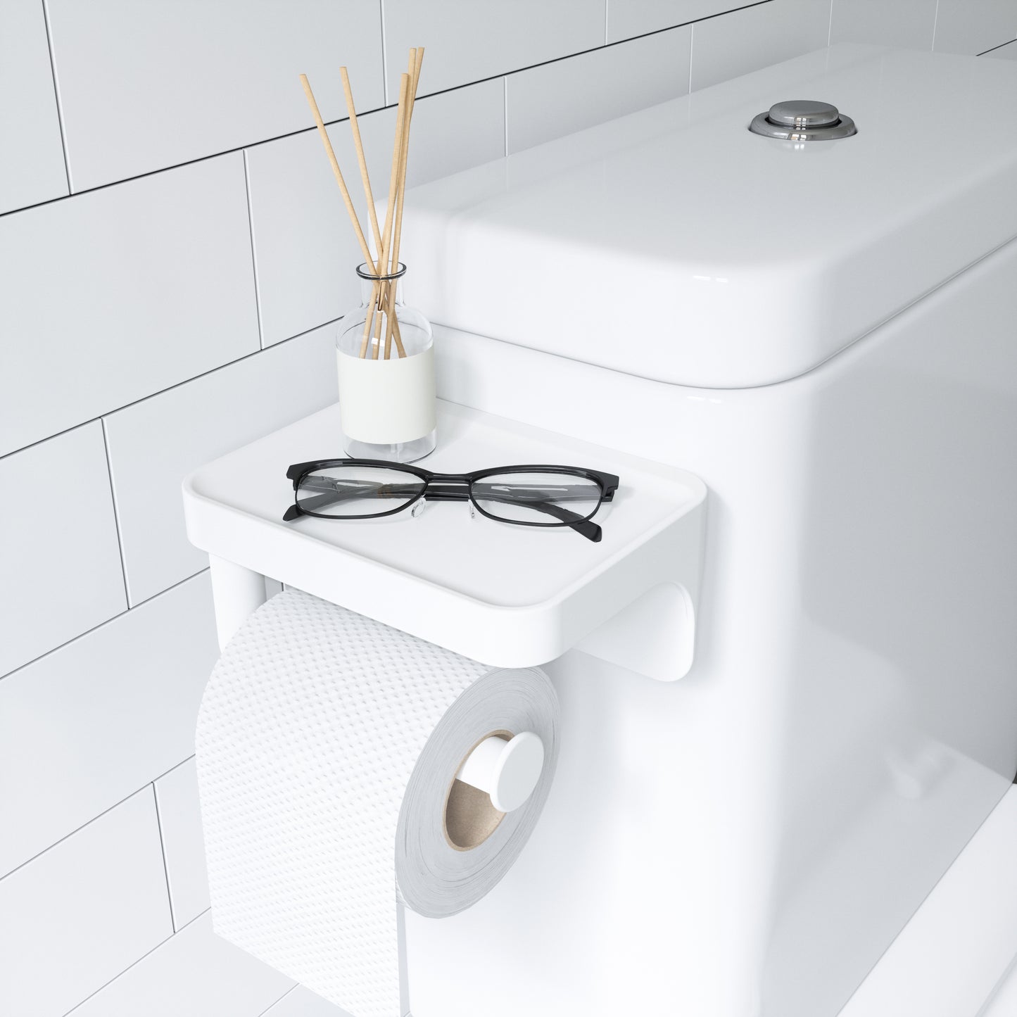 フレックス シュアロック トイレットペーパーシェルフホルダー ホワイト