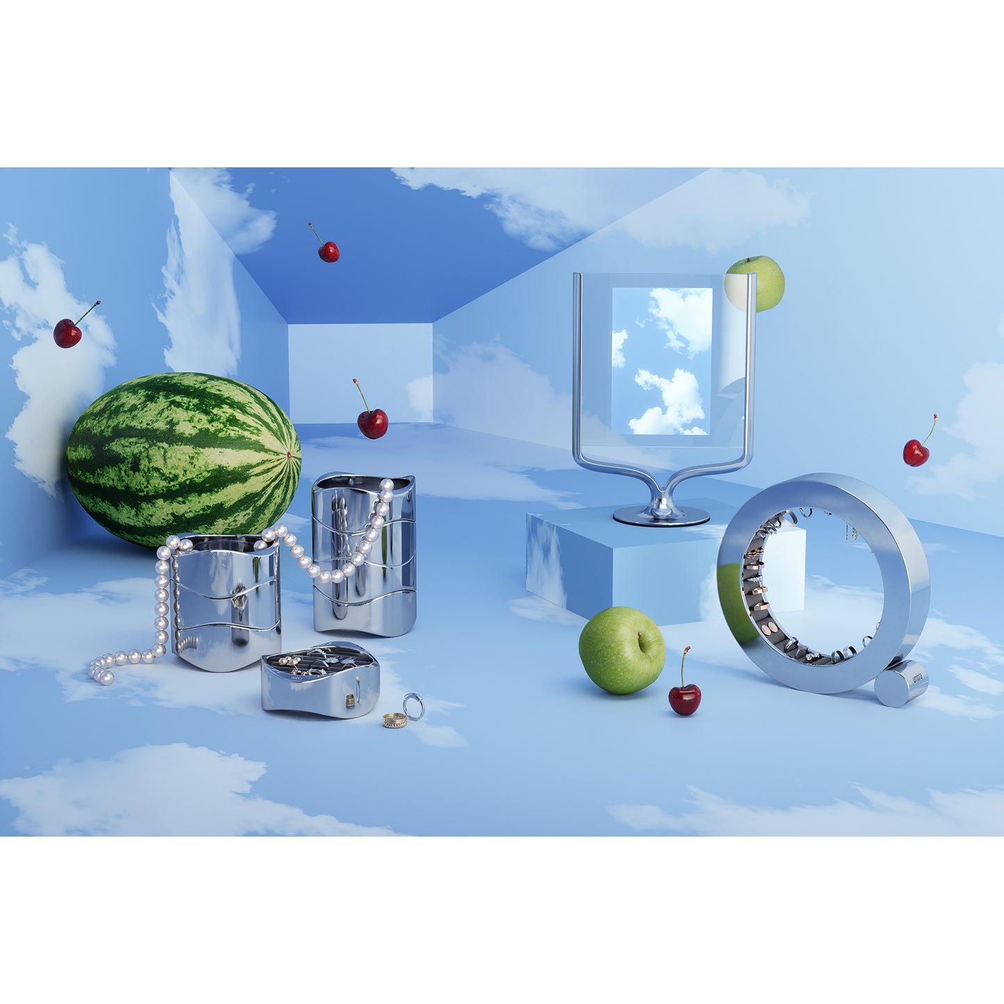 フェリス ジュエリーオーガナイザー メタルクロム(シルバー)