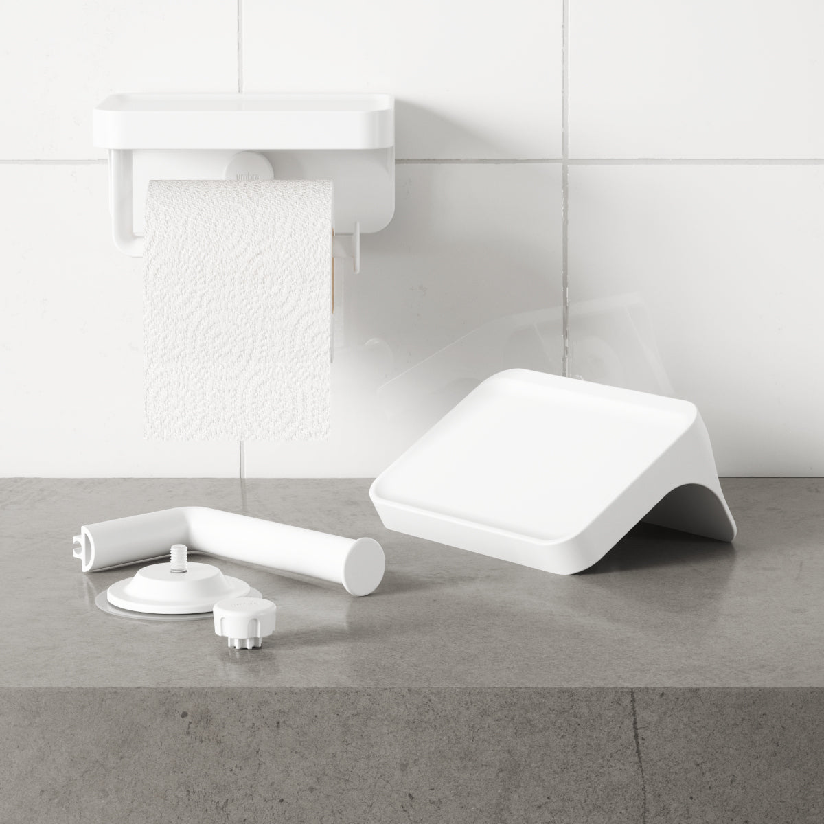 フレックス アドヒーシブ トイレットペーパーホルダー ホワイト