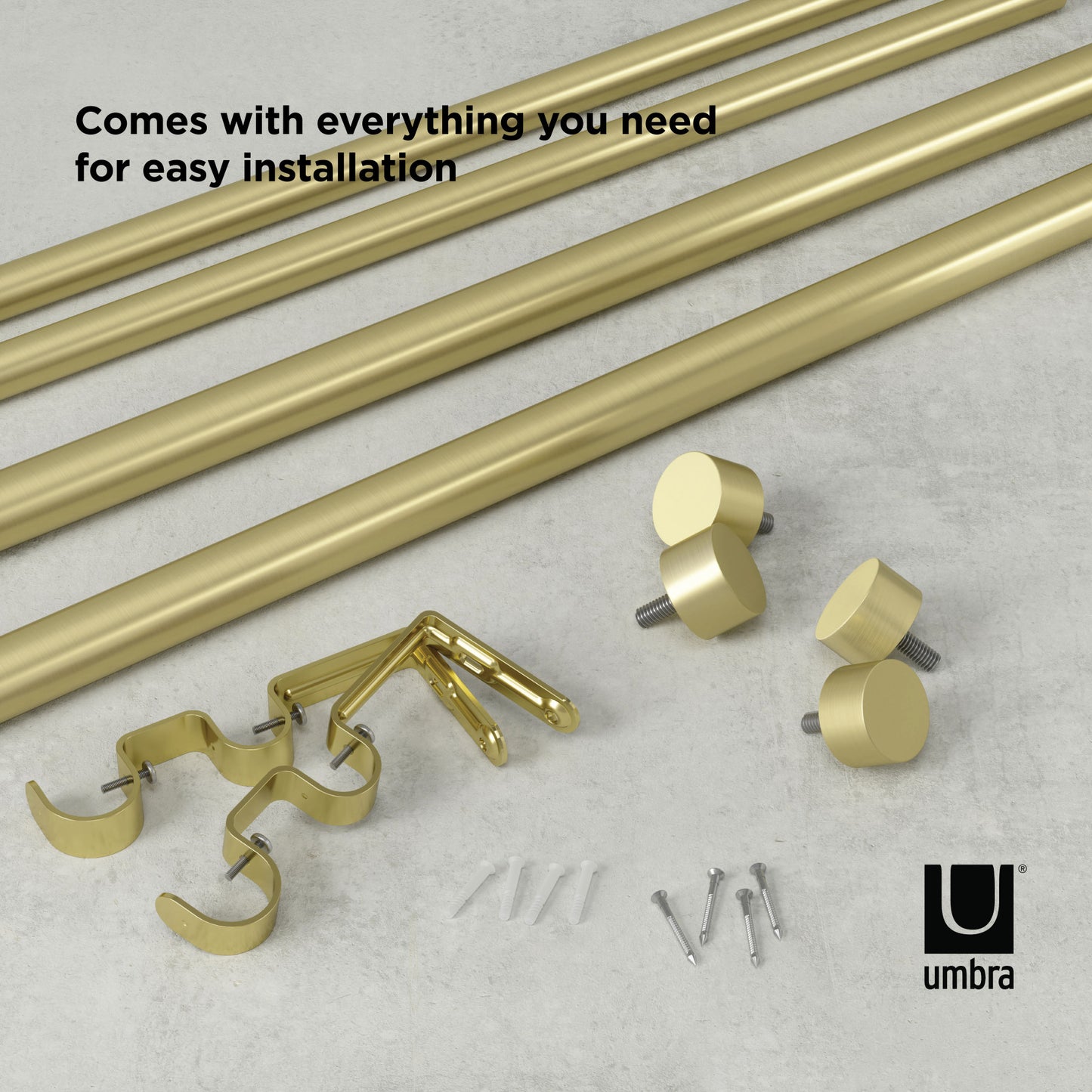 カッパ ダブルカーテンロッド 167.6-304.8cm