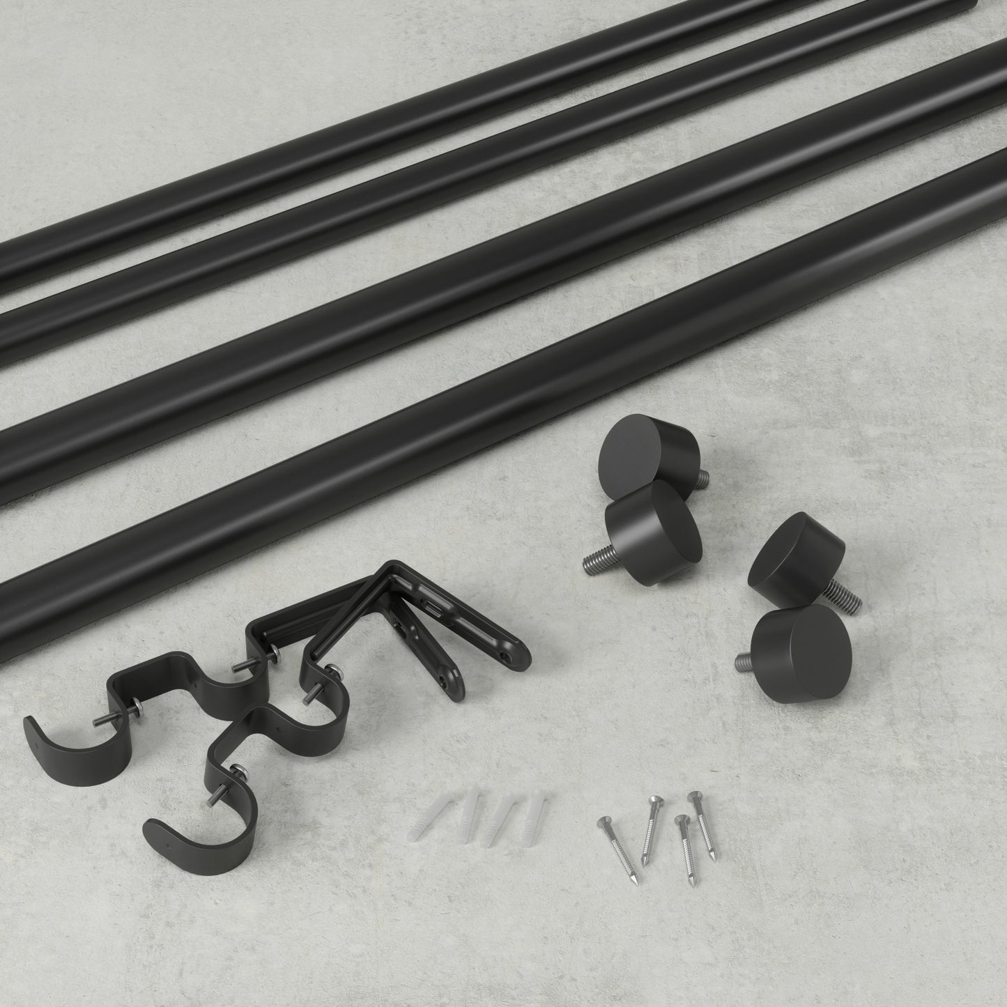 カッパ ダブルカーテンロッド 167.6-304.8cm