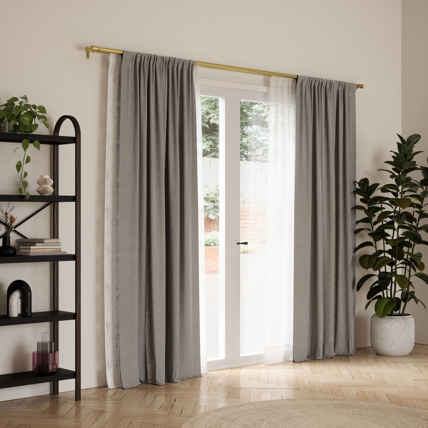 カッパ ダブルカーテンロッド 91.4-167.6cm