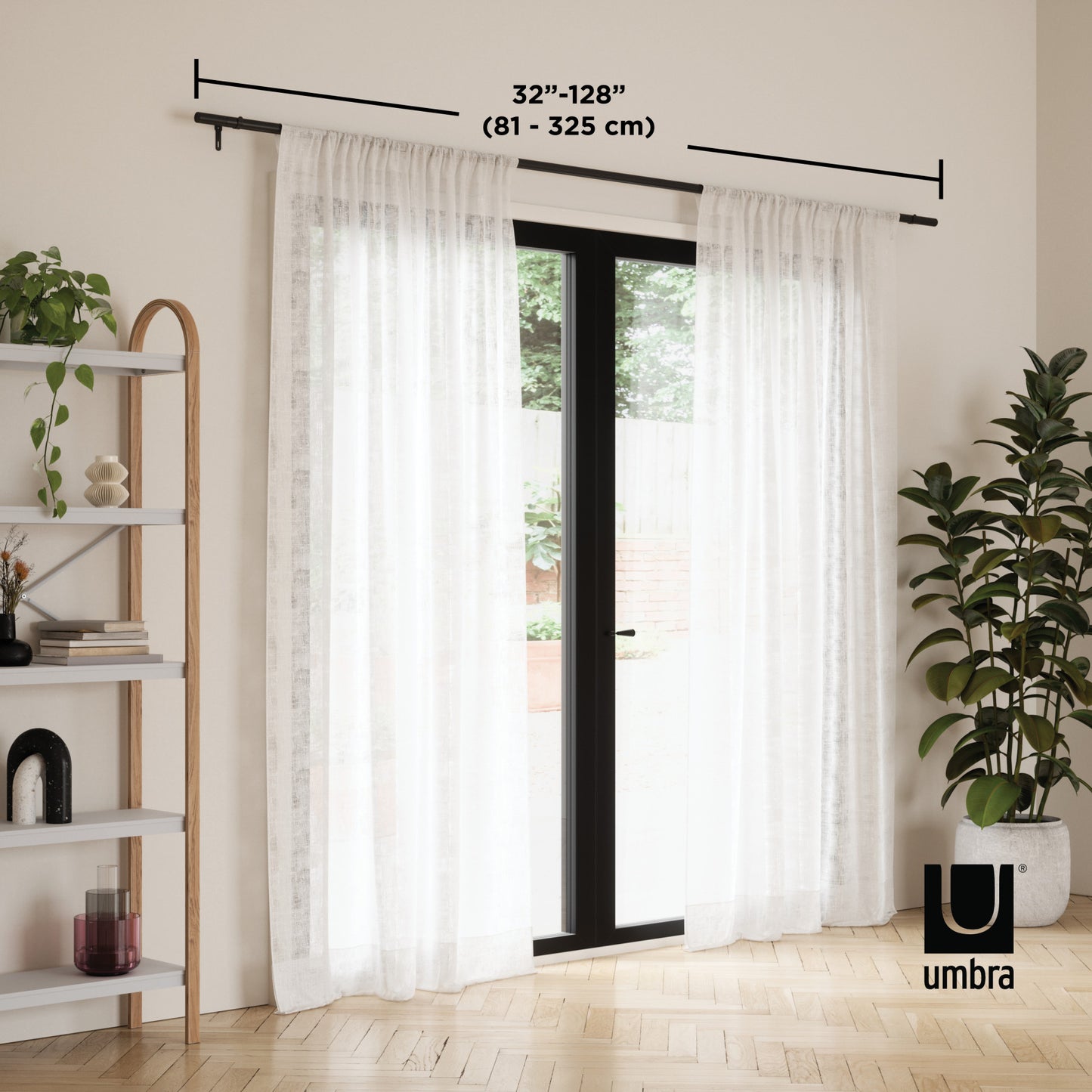 ゼン カーテンロッド 81-325cm
