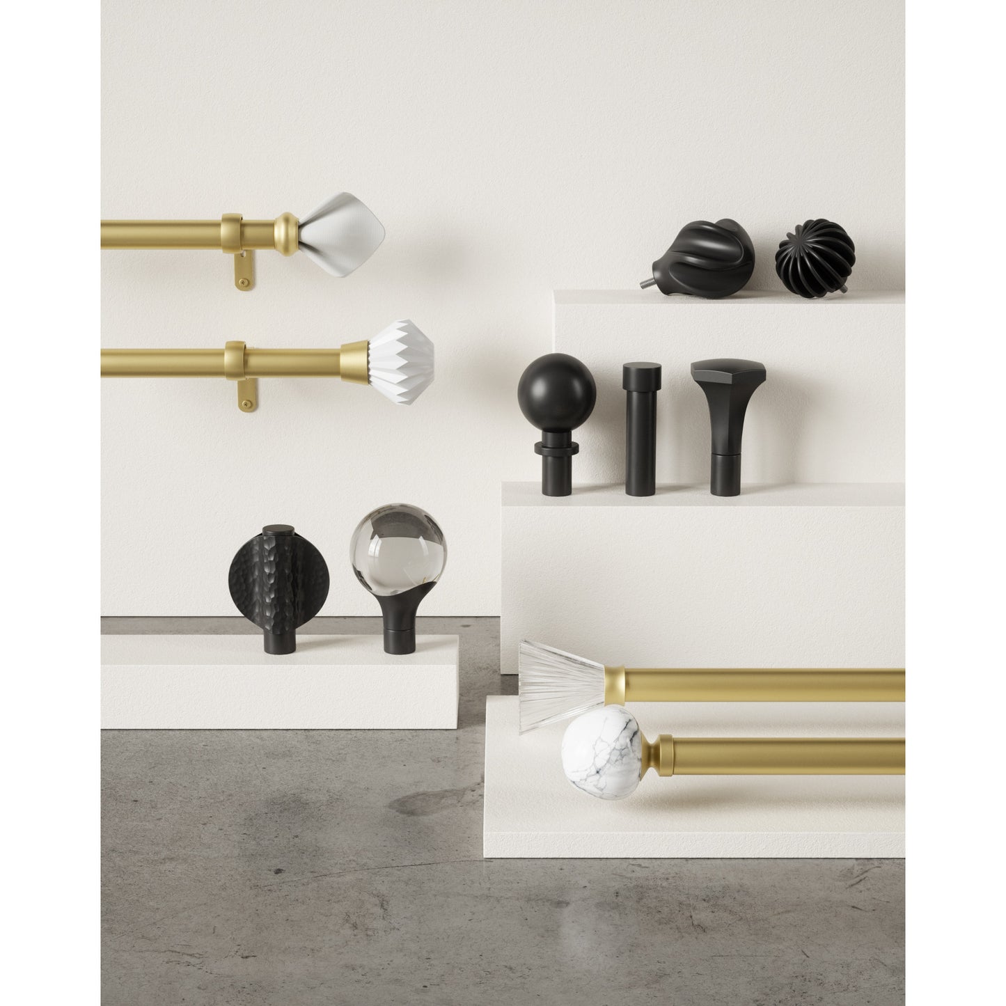 ヘリックス カーテンロッド 107-305cm