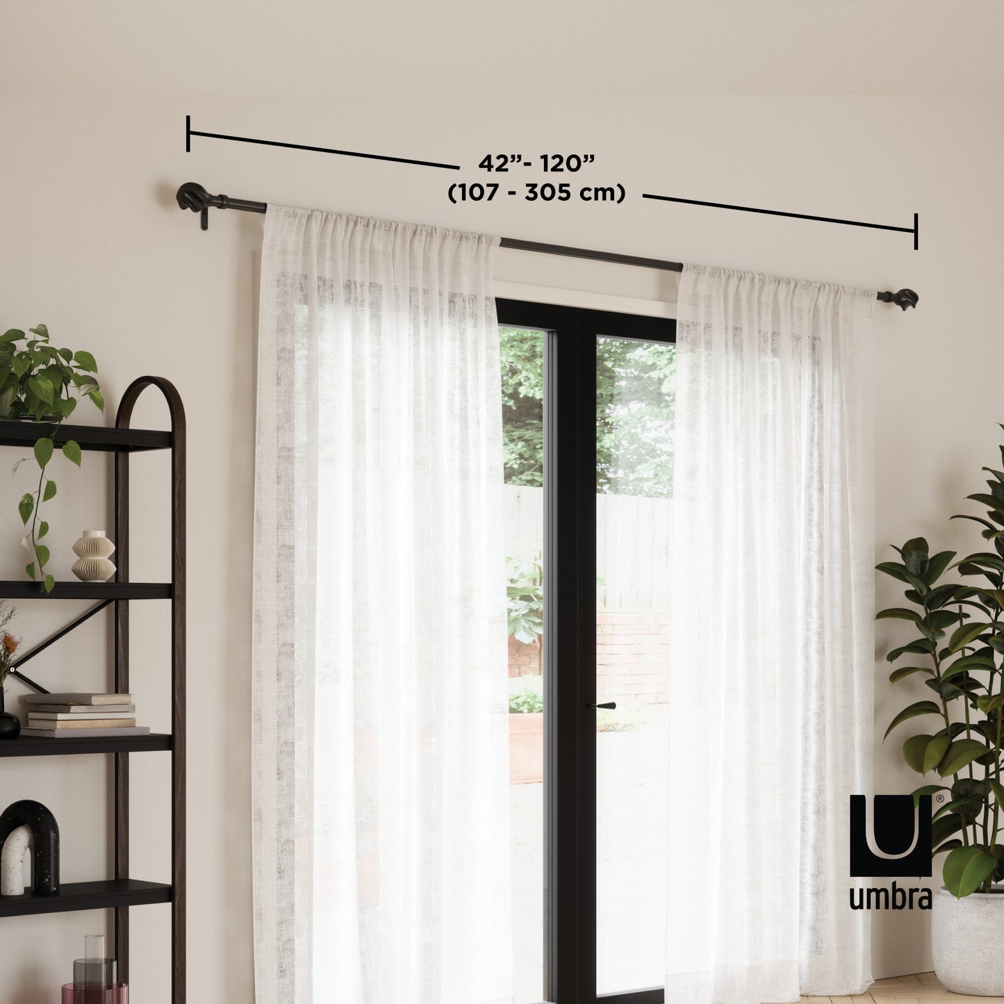 ヘリックス カーテンロッド 107-305cm