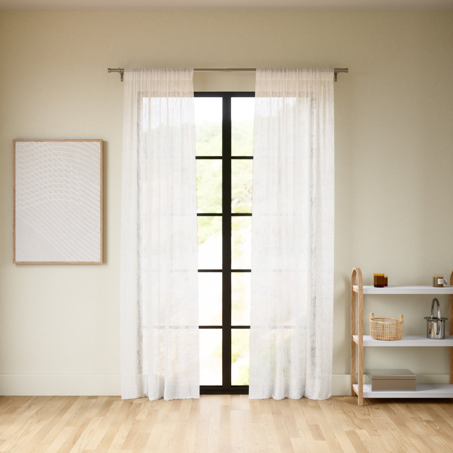 シーラ レースカーテン 213cm 2枚セット