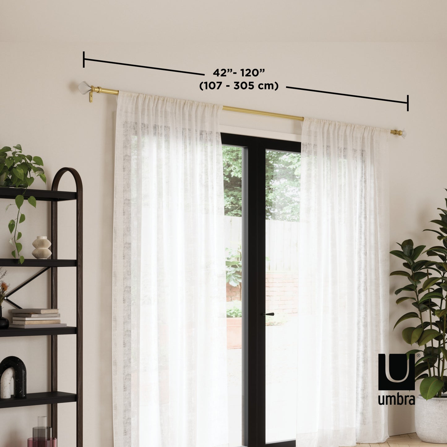 トゥーラ カーテンロッド 107-305cm