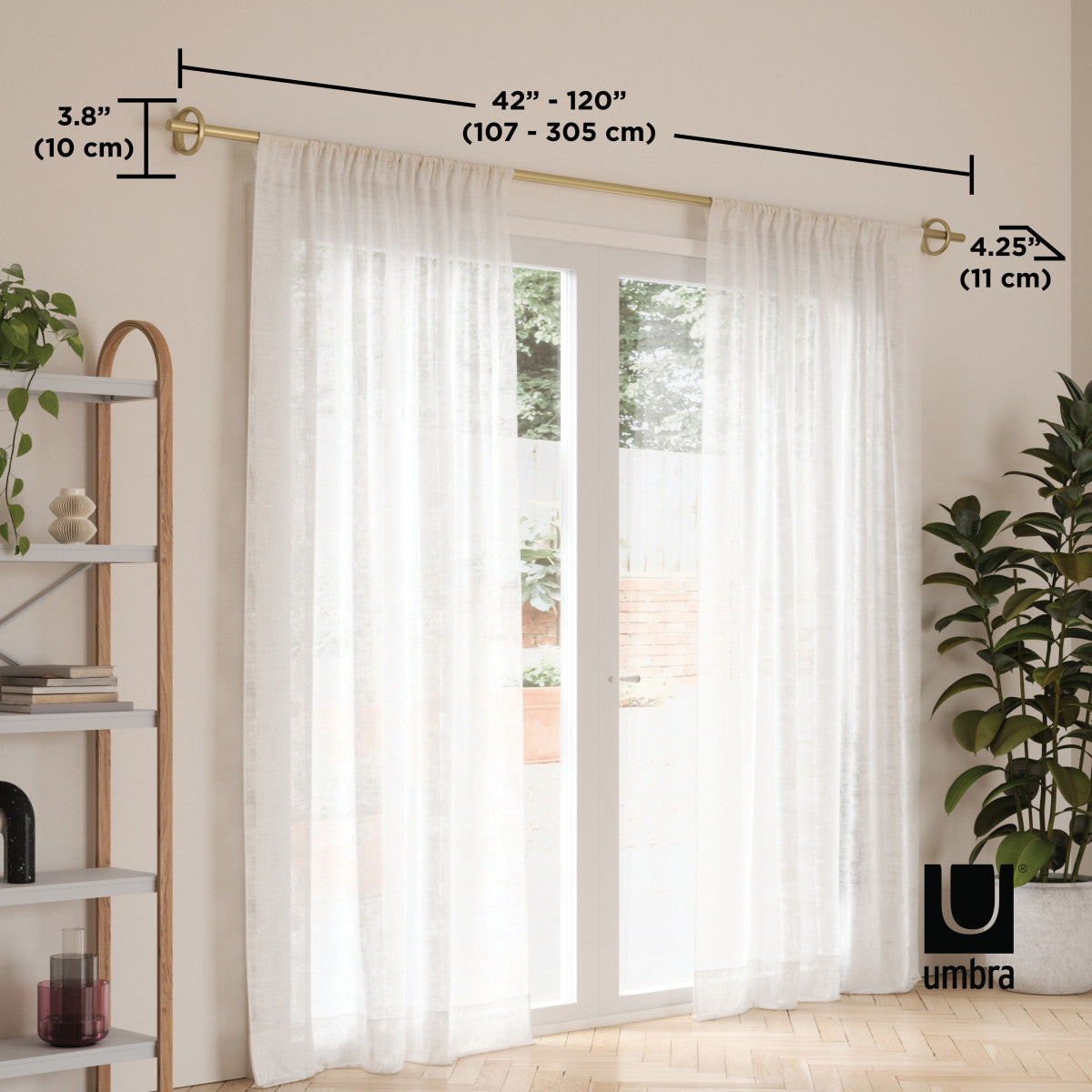 リングレット カーテンロッド 107-305cm