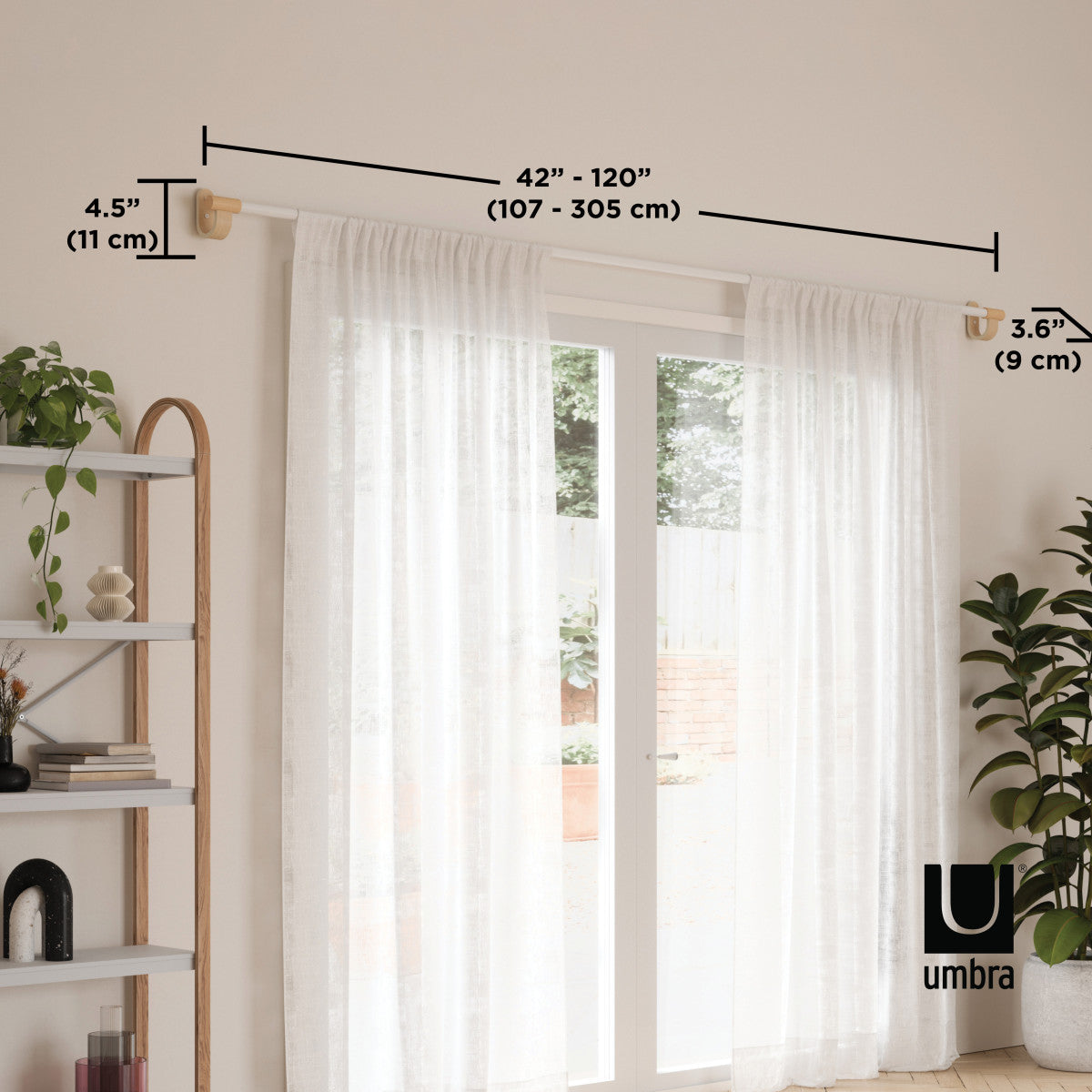 ベルウッド カーテンロッド 107-305cm