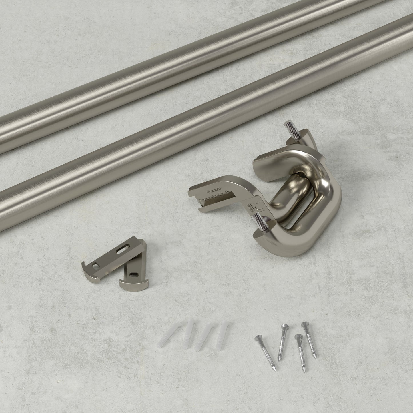 トワイライト カーテンロッド 71.2-121.9cm ニッケル