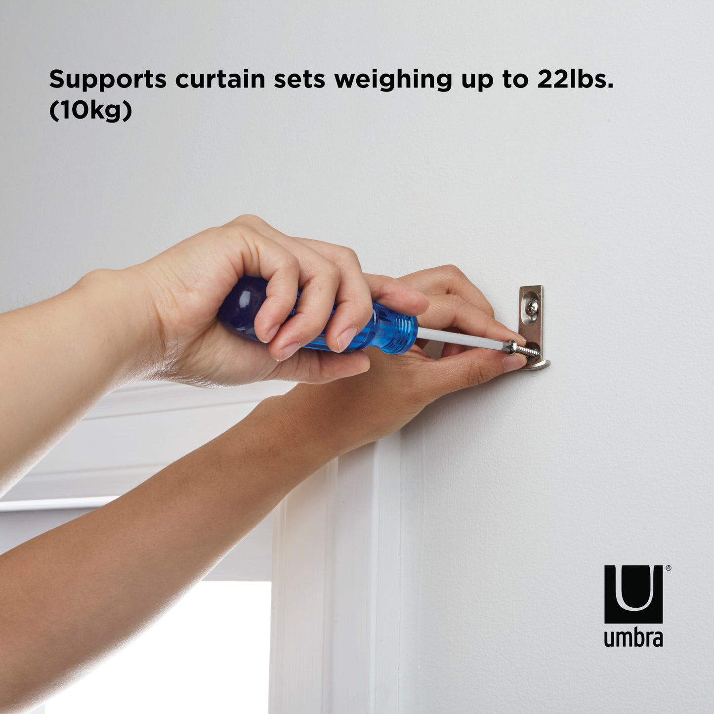 トワイライト カーテンロッド 71.2-121.9cm ニッケル