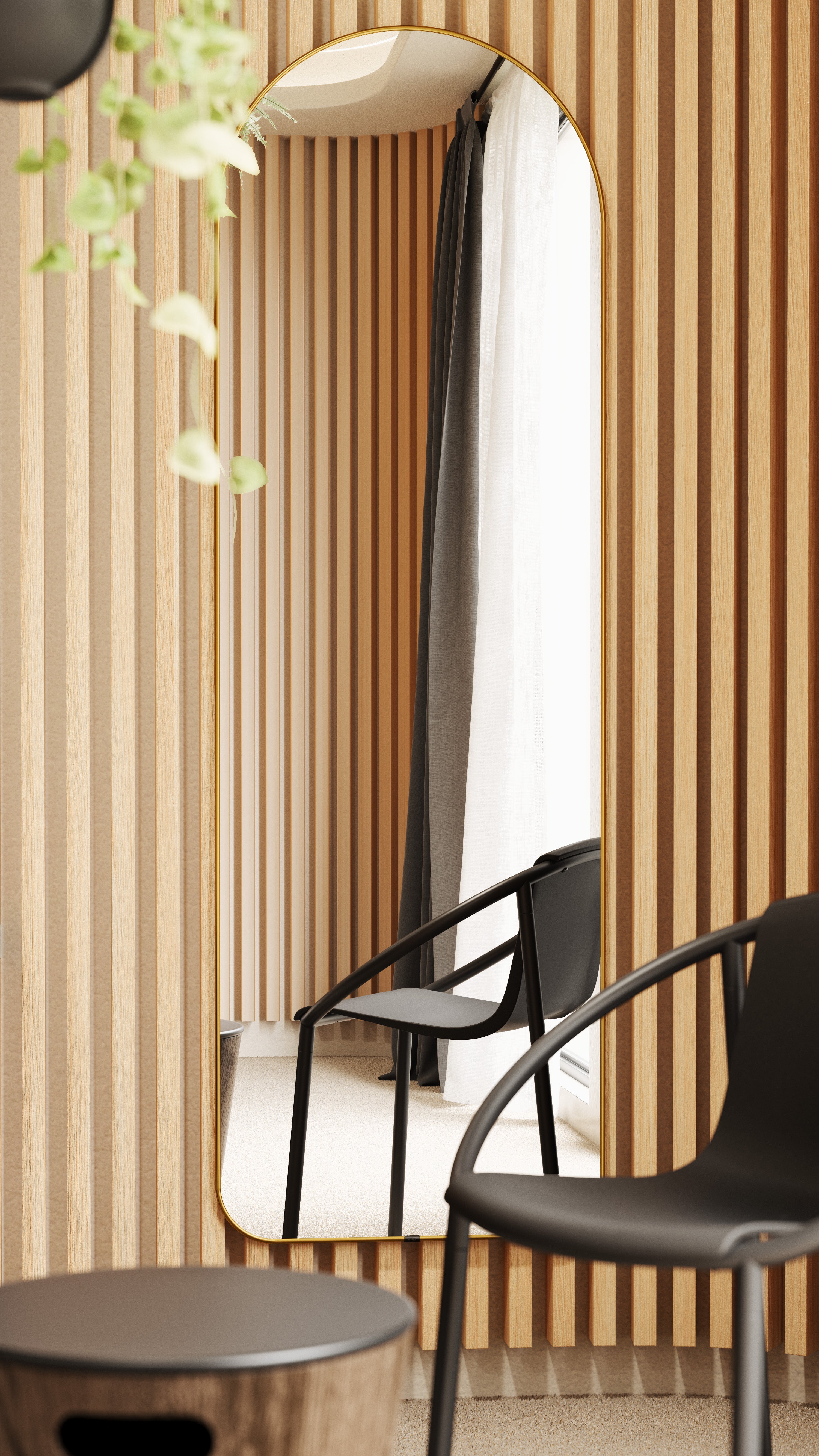 フーバ アーチド リーニングミラー 51x157cm – Umbra® / アンブラ 日本