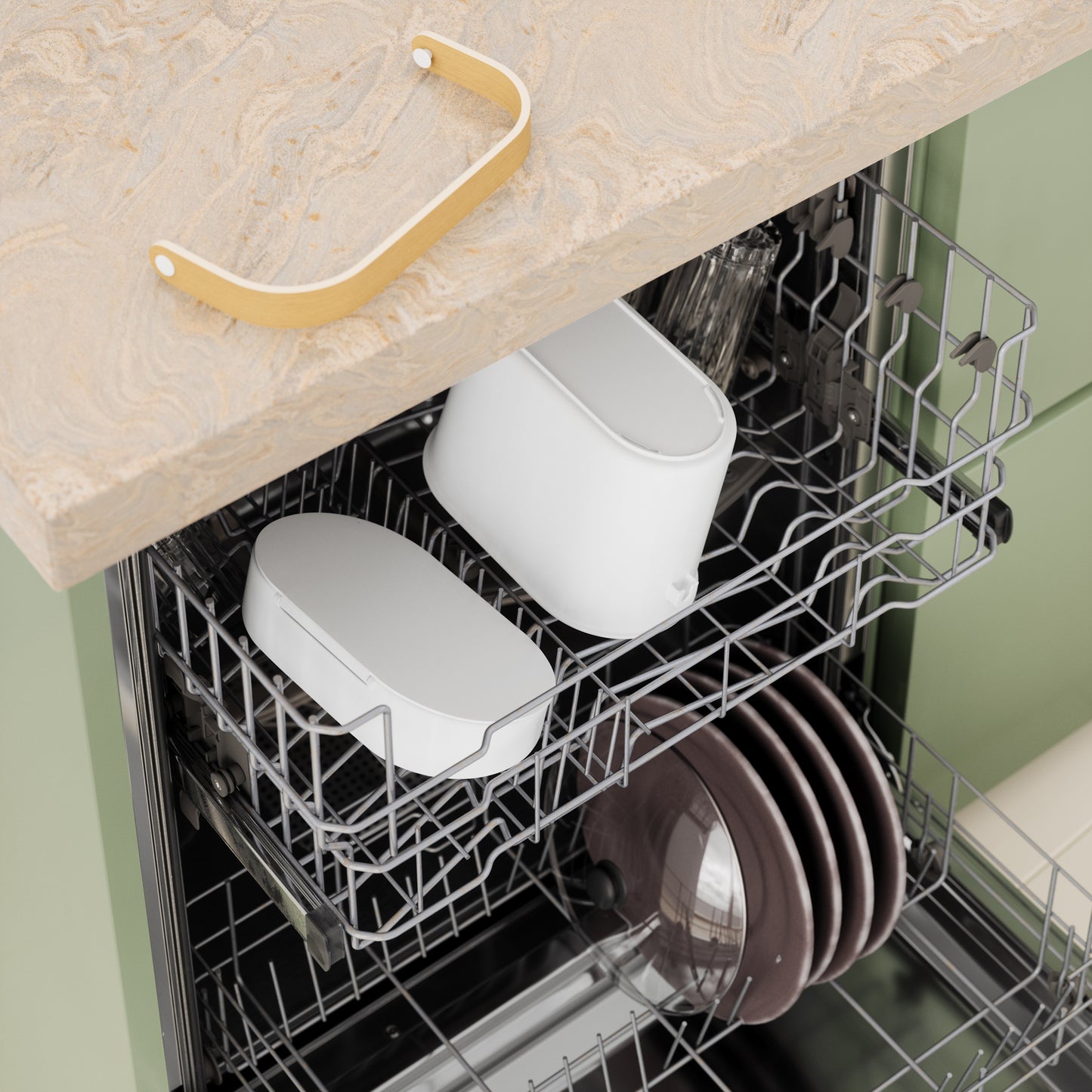 ベルウッド コンポストビン ホワイト/ナチュラル