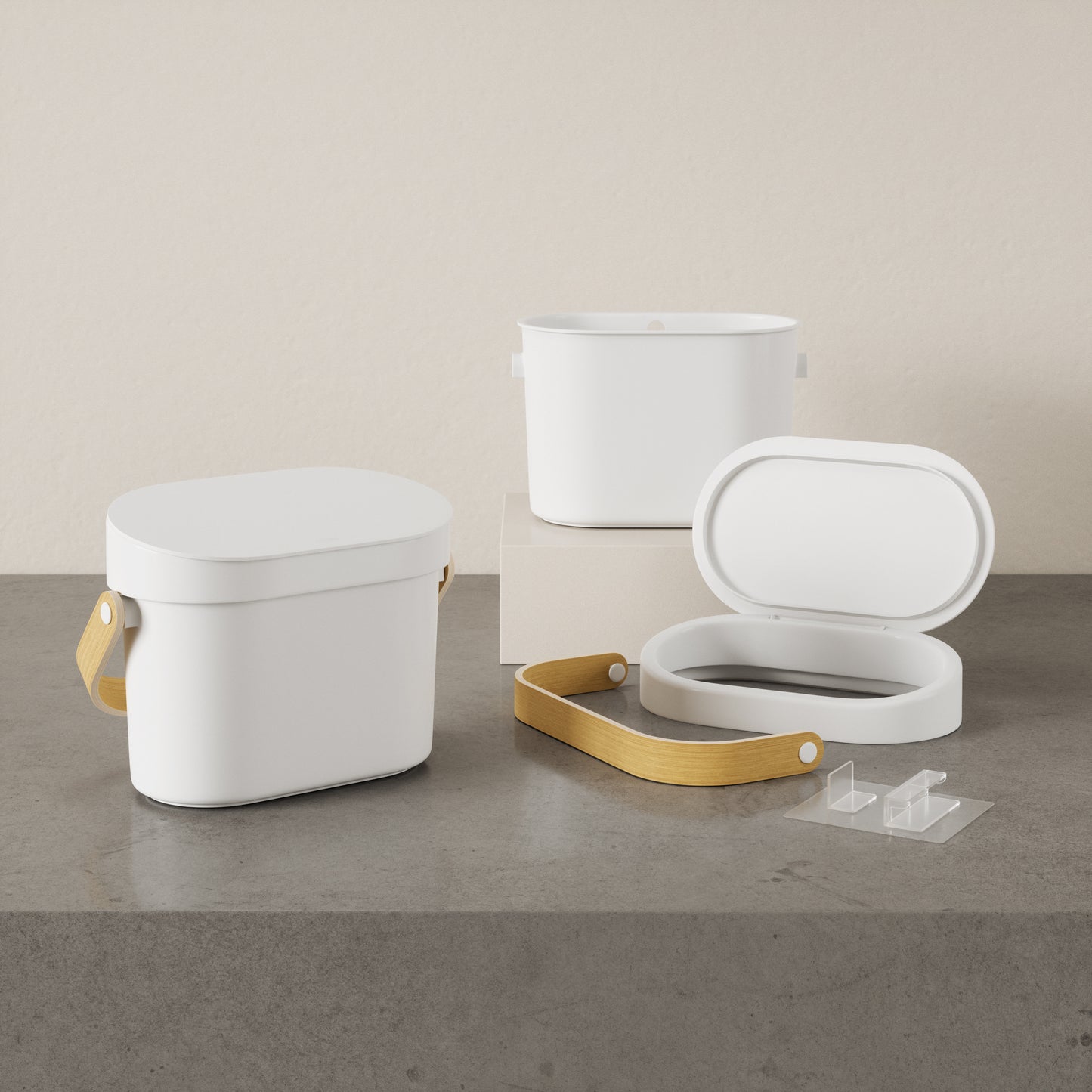 ベルウッド コンポストビン ホワイト/ナチュラル