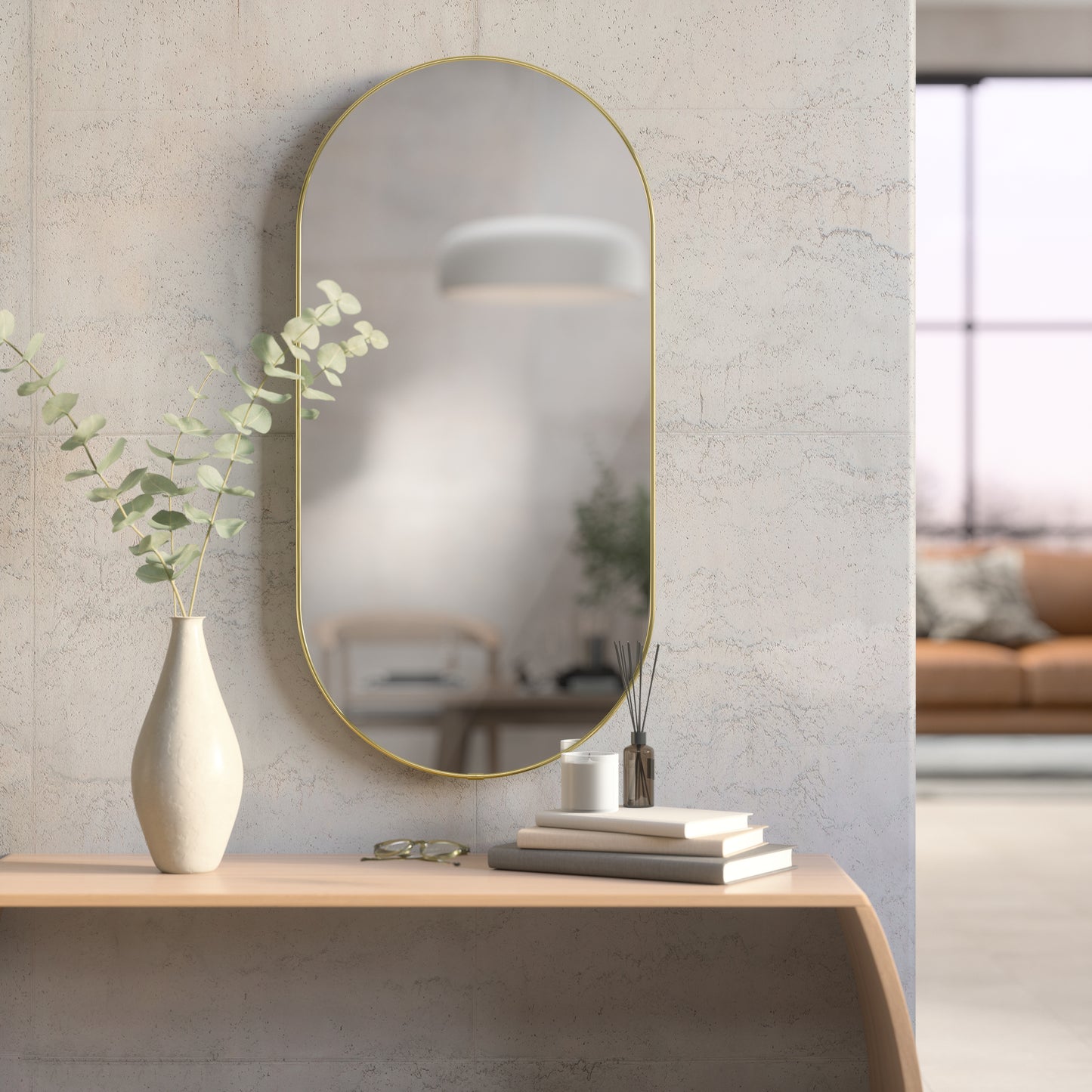 フーバ ピル ミラー 91x45cm