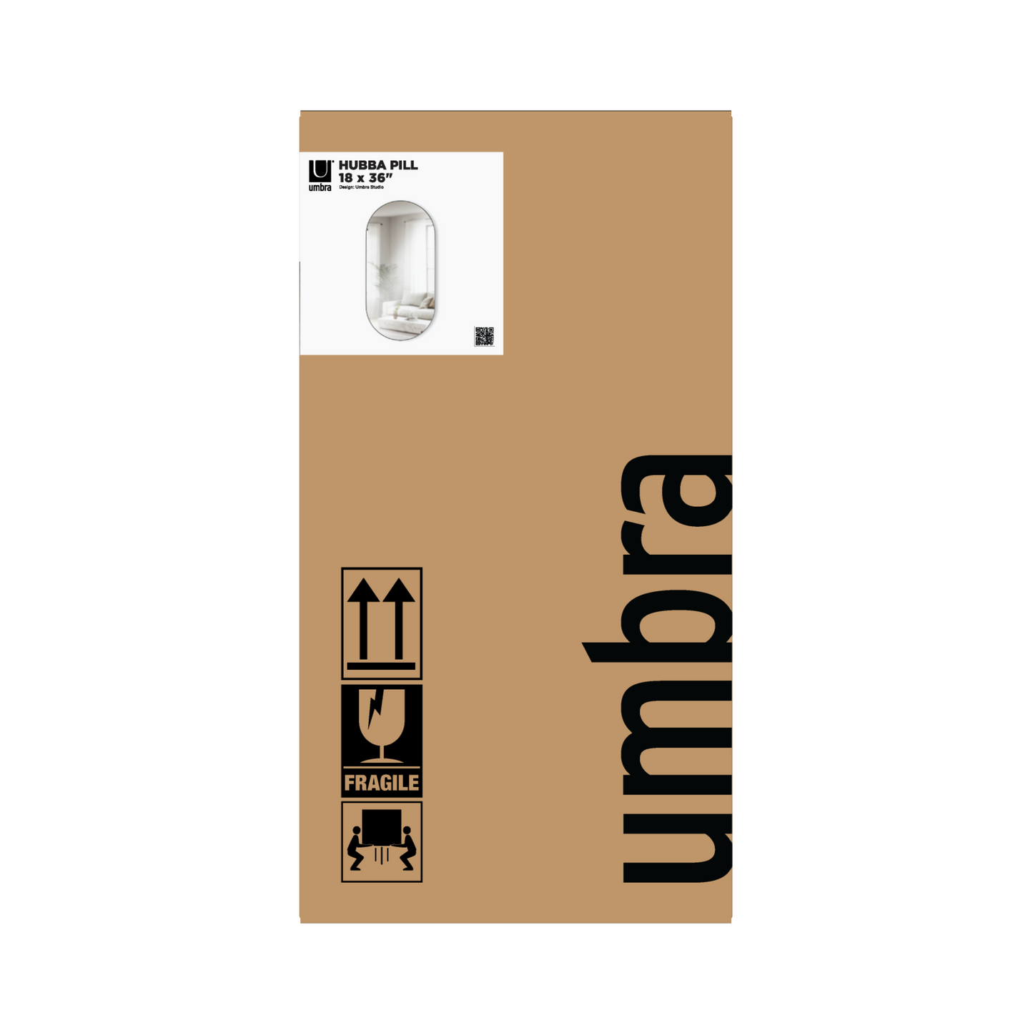 フーバ ピル ミラー 91x45cm