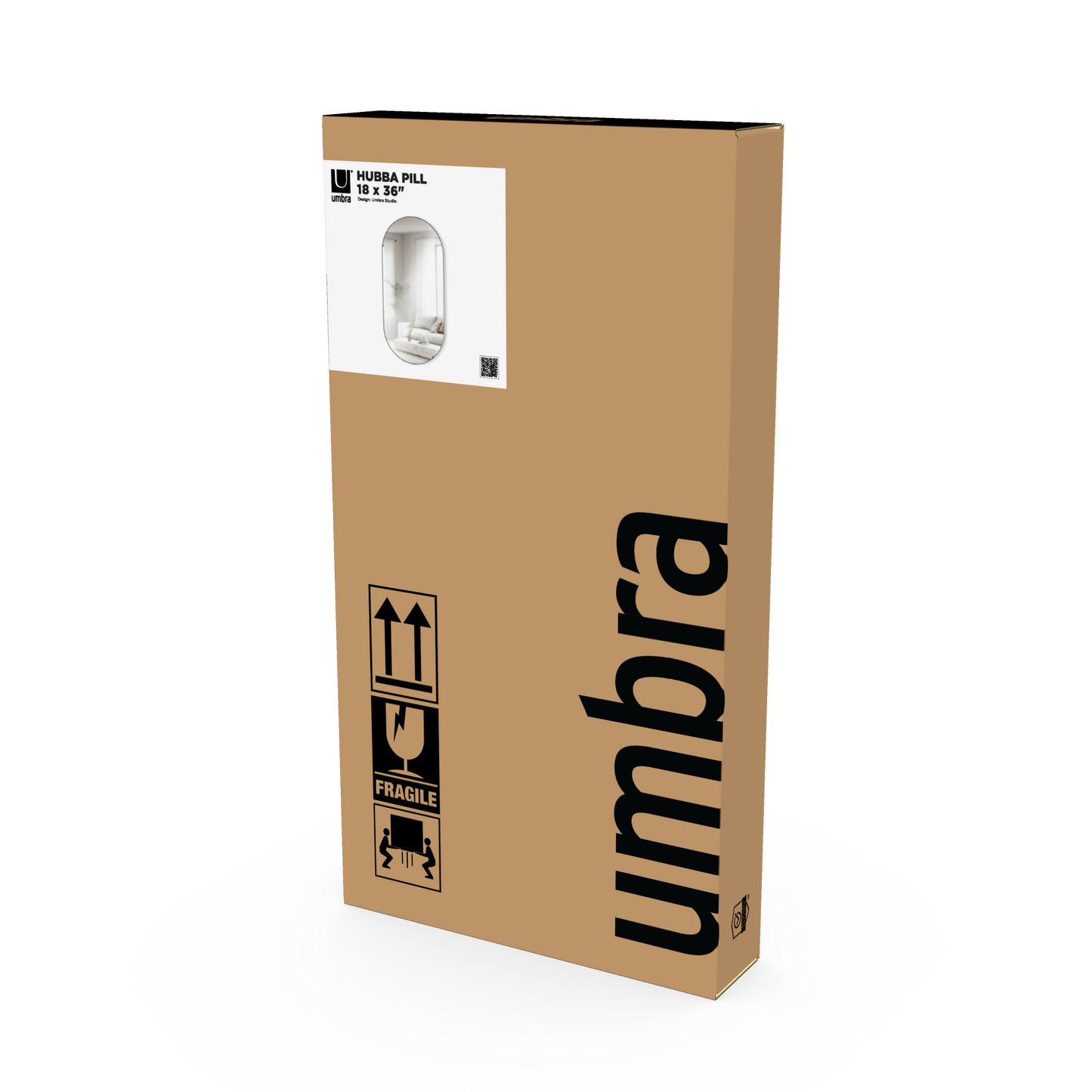 フーバ ピル ミラー 91x45cm