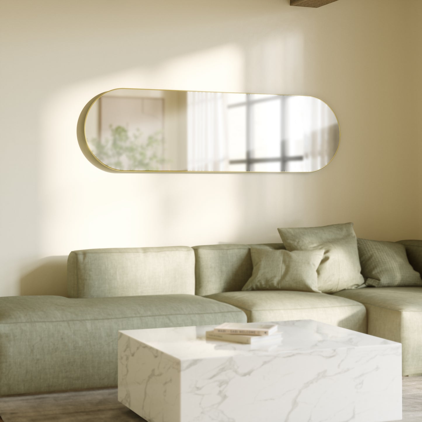 フーバ ピル ミラー 157x45cm