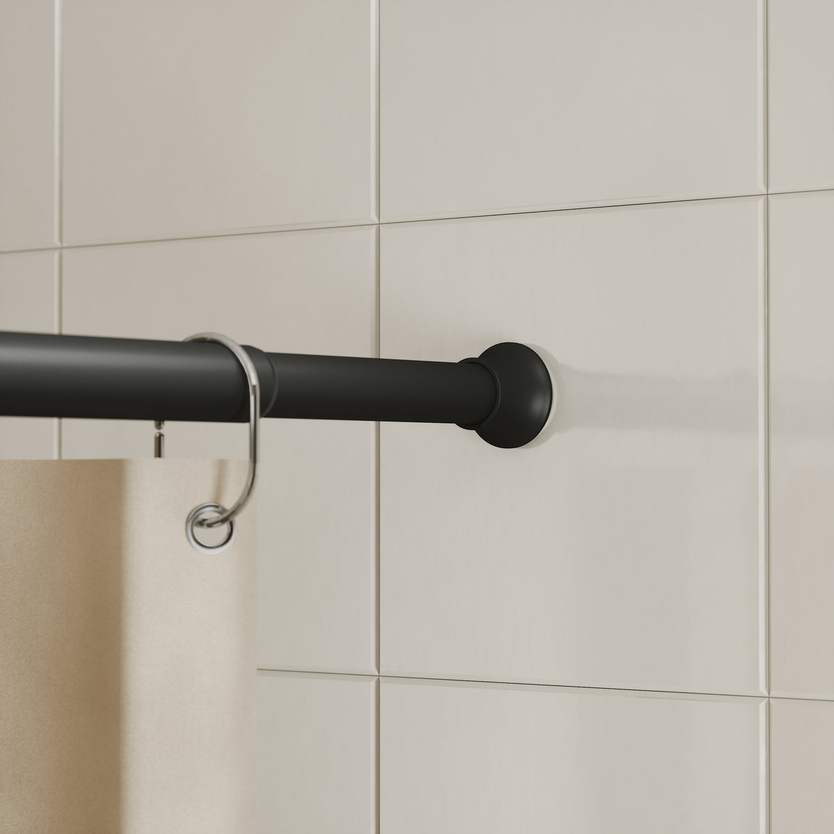 クローマ シャワーカーテンロッド 107-183cm